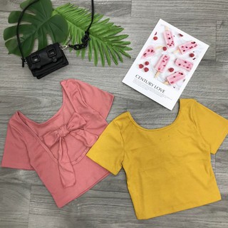 Áo Thun Tay Ngắn Phía Sau Cột Nơ