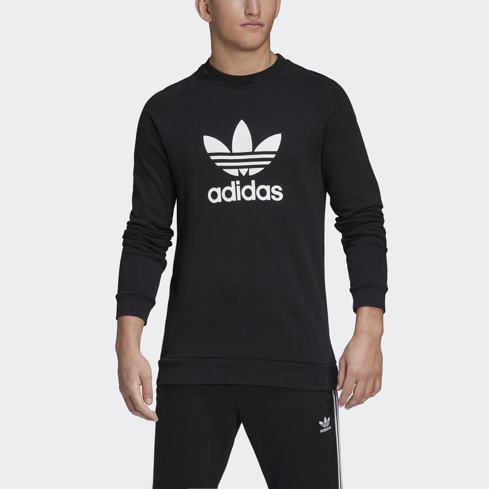 [Mã WABRD7 giảm 150K đơn 1 Triệu] Áo Nỉ adidas ORIGINALS Nam Trefoil Warm-Up Crew Màu Đen CW1235