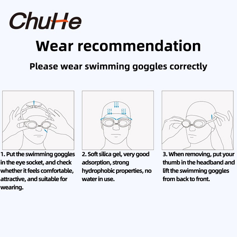 CHUHE Unisex Premium Sport Bơi cho người lớn Kính lặn Kính chống tia UV