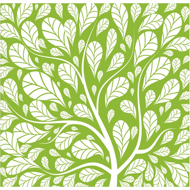 Decal Dán Kính Cao Cấp - Cây trùm Lá Xanh ( 60x58cm )