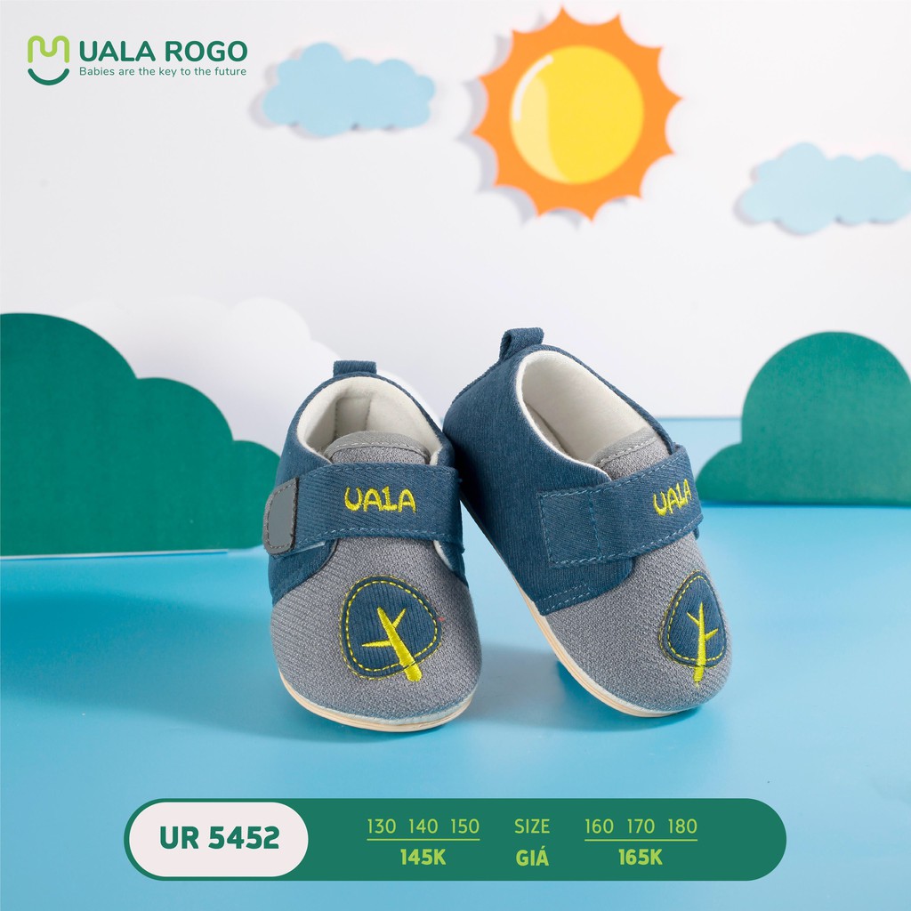 [Mã SKAMCLU7 giảm 10% cho đơn từ 0Đ] [CHÍNH HÃNG] Giày tập đi quai dính họa tiết trẻ em Uala Rogo