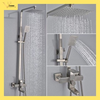 Sen cây vuông inox 304, sen cây inox 304 mờ , sen cây trắng inox 304 bảo hành từ công ty 3 năm