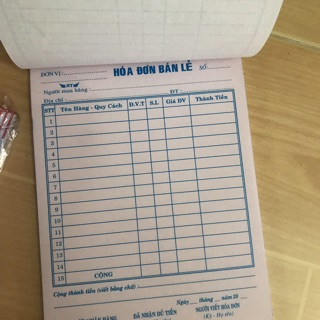 Hoá đơn bán lẻ 3 liên 13*19