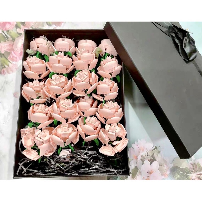 Mô hình lắp ráp Legogi BÔNG HOA HỒNG đồ chơi xếp hình lắp ghép thông minh