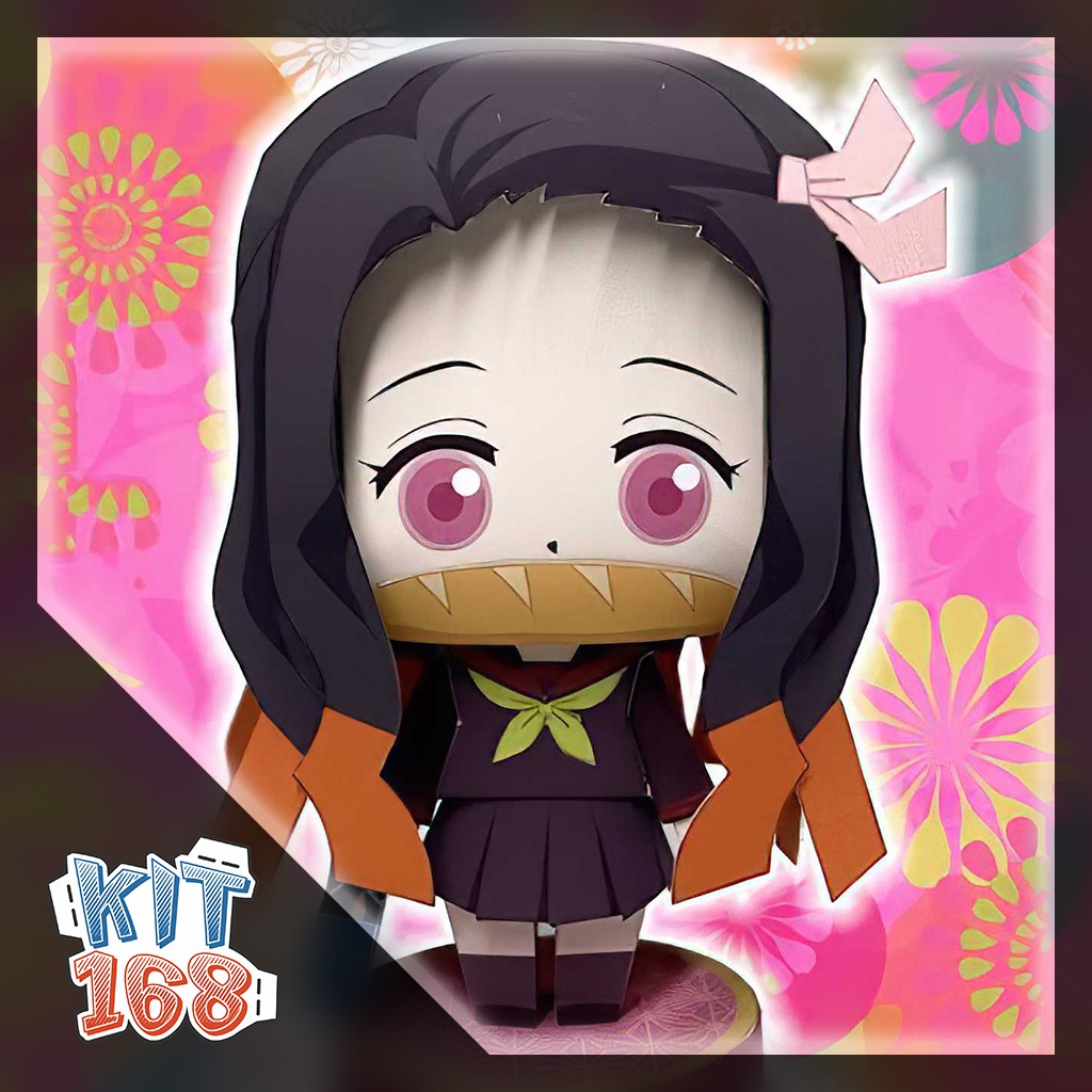 Mô hình giấy Anime Chibi Kamado Nezuko ver 6 – Demon Slayer (Kimetsu No Yaiba)