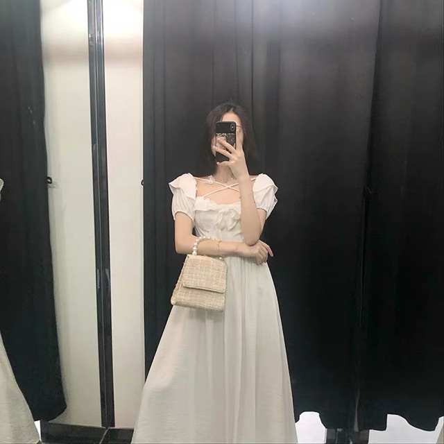 Đầm Công Chúa Cổ Tích Thắt Dây Chéo Đính Bướm kèm ảnh thật🌨✨ | BigBuy360 - bigbuy360.vn