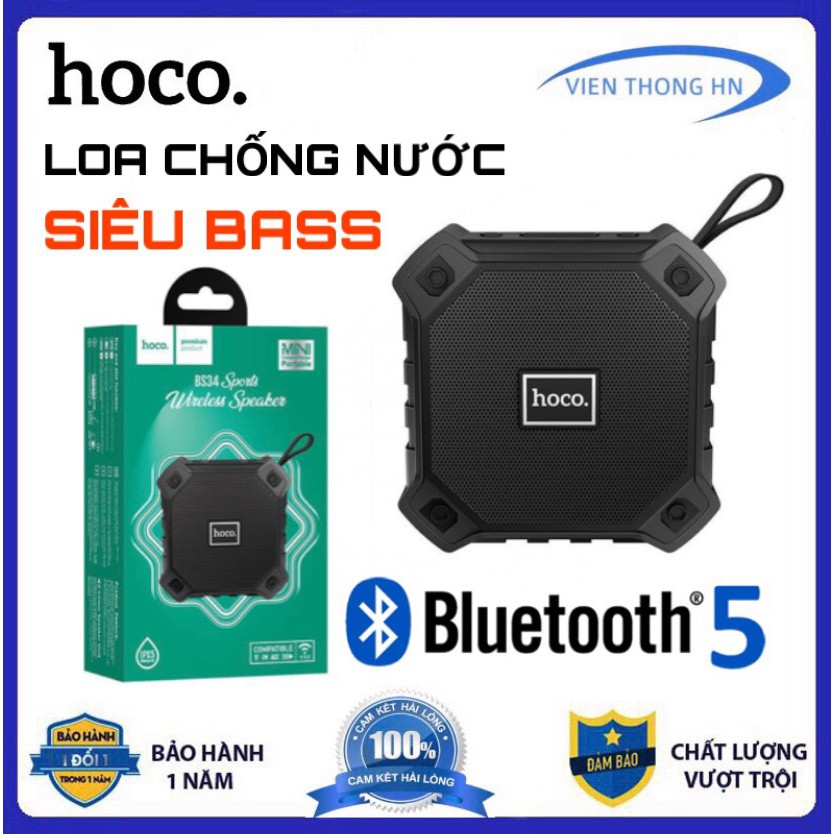 Loa bluetooth chống nước hoco bs34 - loa di động cầm tay âm thanh siêu chuẩn hoco bs34 - vienthonghn