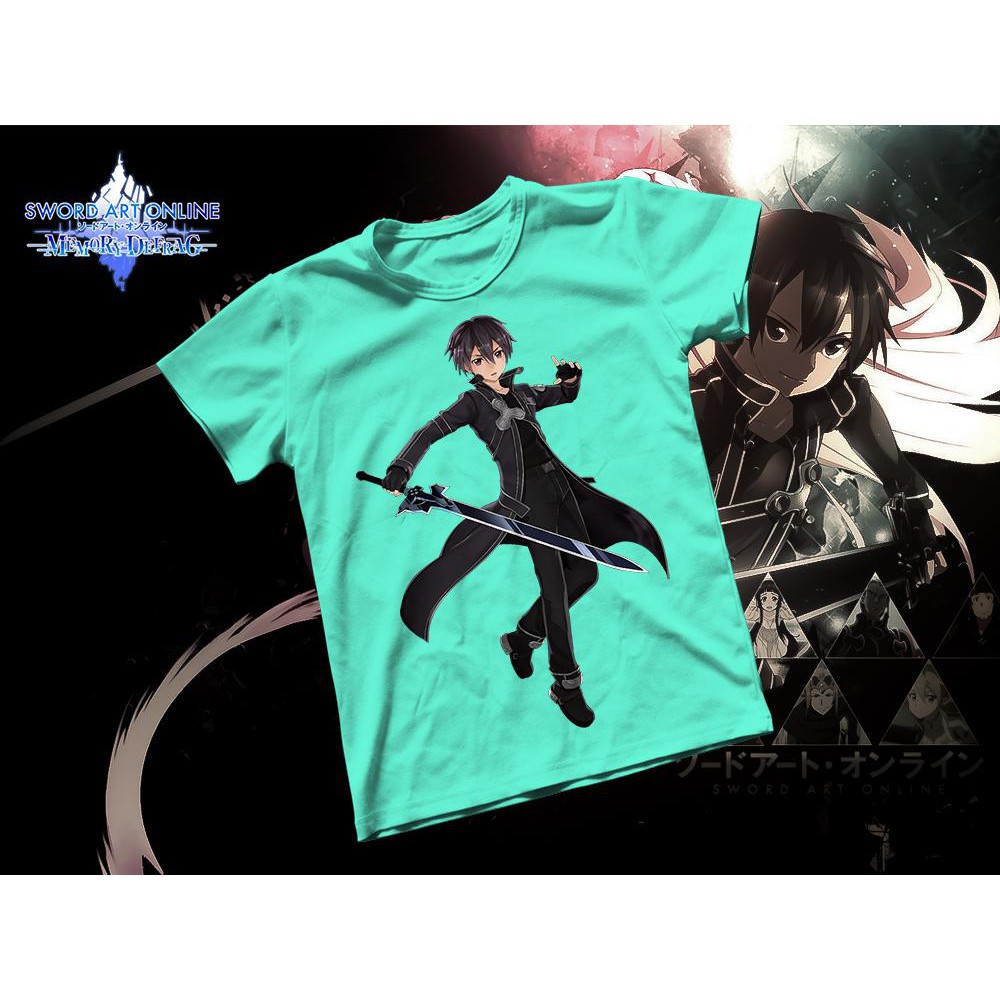 Áo thun Cotton Unisex - Anime - Sword Art Online - Kirito