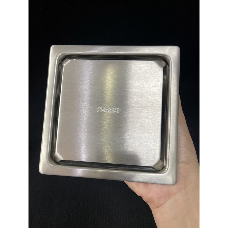 Thoát sàn Caesar, phễu thoát sàn chống mùi hôi Inox 304 caro, phễu thoát nước Caesar 10x10cm ST1010E D60