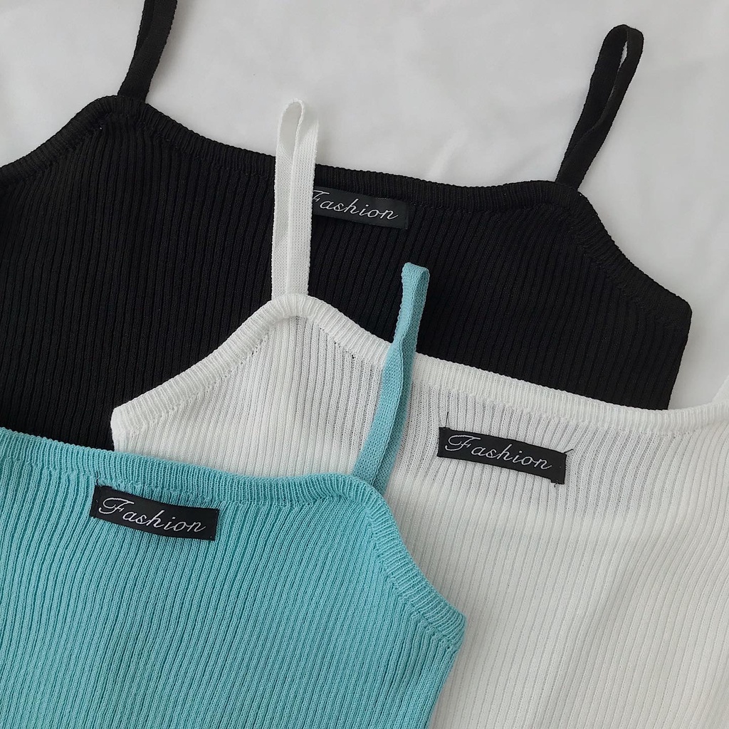 Áo Hai 2 Croptop Nữ JEM CLOSET Nhiều Màu Chất Len Tăm Co Dãn Ôm Body FASH 10290