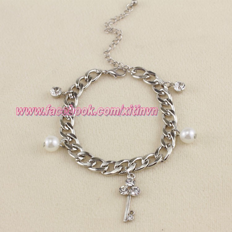 Vòng tay chìa khóa mix ngọc