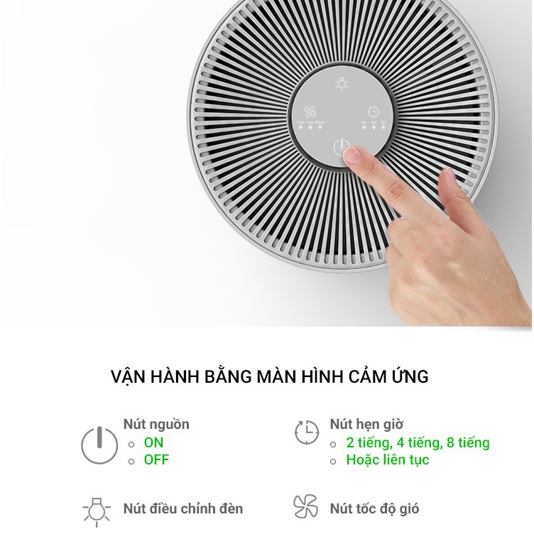 [Mã ELLOCKWL5 giảm 10% đơn 500K ] Máy lọc không khí Lock&amp;Lock Màu trắng - ENP126WHT