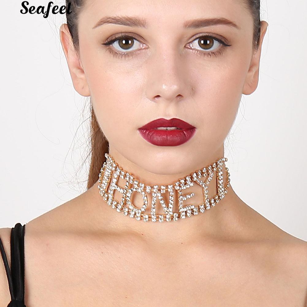 Vòng cổ choker mặt hình cốc có đính kim cương giả dành cho nữ