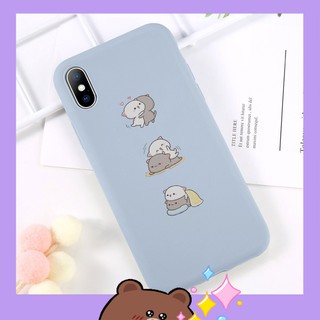 Ốp điện thoại iphone tpu mềm đôi mèo xinh xinh cho 6 6s 7 8 plus x xs max xr