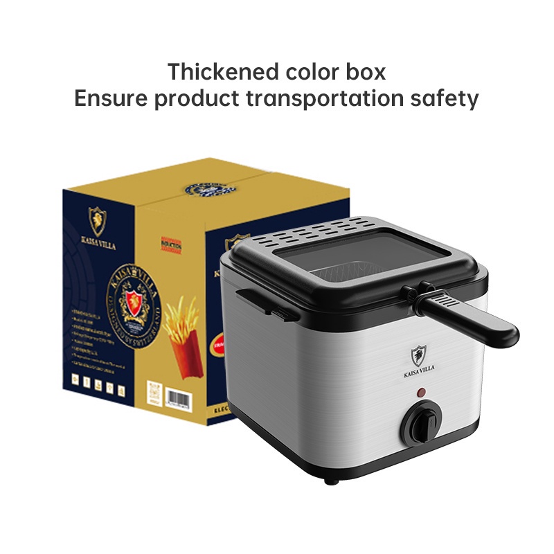 Nồi chiên ngập dầu mini người câm Nồi chiên điện cá viên bếp chiên nhúng điện 2.5l