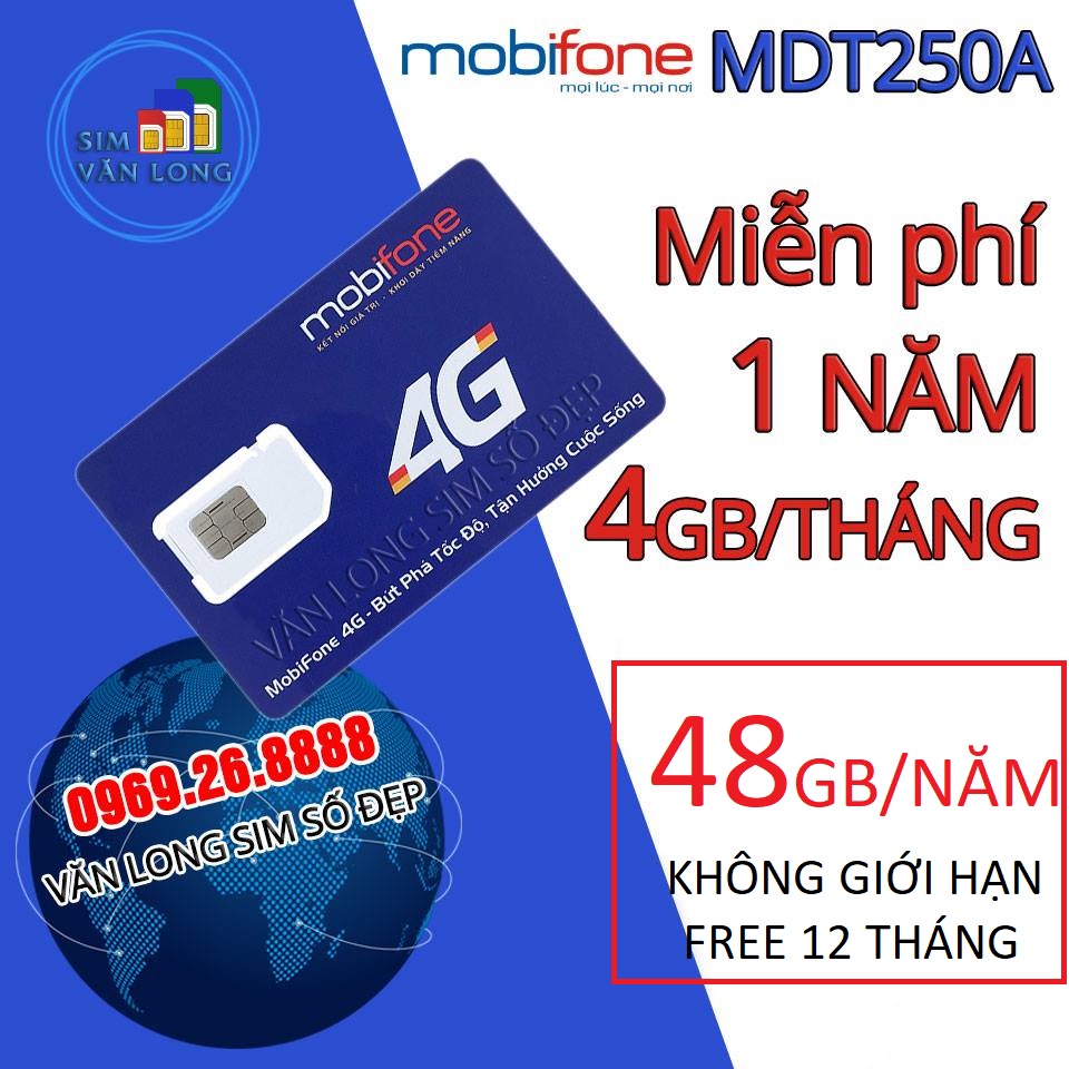 Sim 4g mobifone tặng 4gb/tháng/12 tháng không nạp tiền -SIM VINA VD149 Miễn Phí Data - 6GB 1 Ngày , Trọn Gói 1 Năm _S1