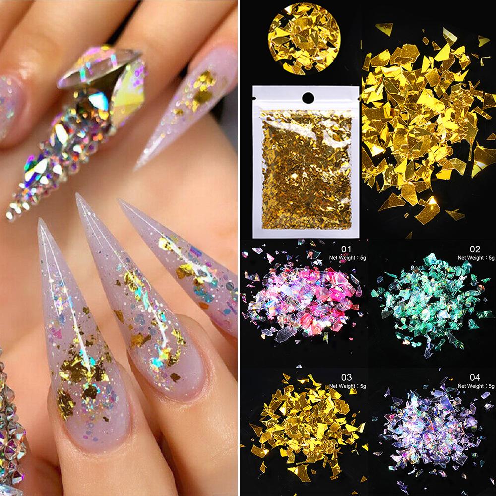 Kim Tuyến Lấp Lánh Đầy Màu Sắc Trang Trí Móng Tay