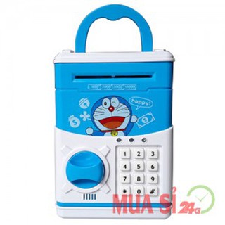 Két sắt mini thông minh màu xanh lớn