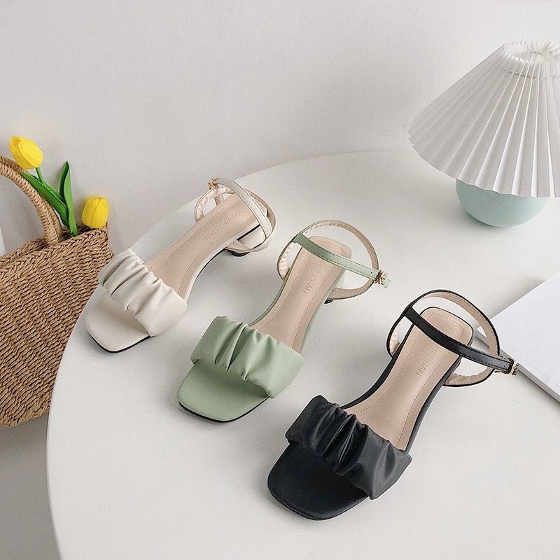 Sandal quai nhún 5cm - V28