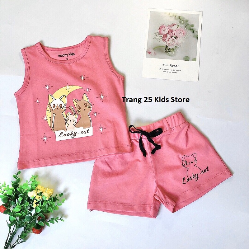 Bộ Đùi Bé Gái Thun Cotton Mát Mẻ Mùa Hè co giãn 4 chiều thông hơi ; vải xịn -K68-Trang 25 Kids