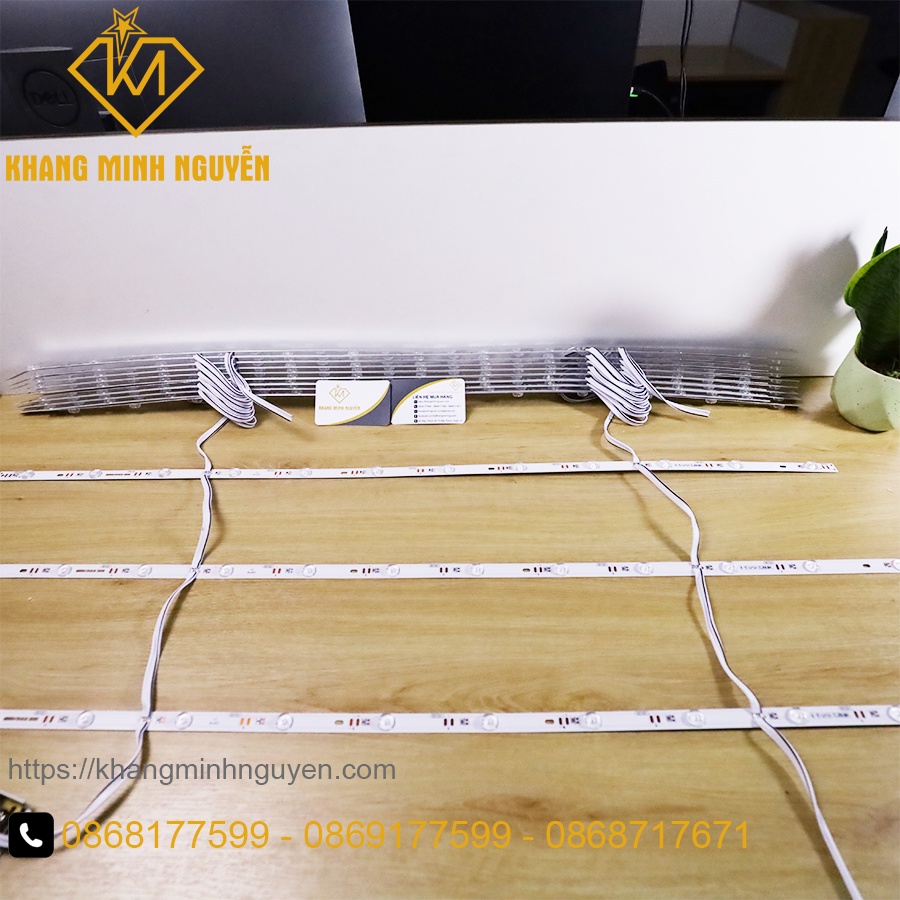 LED thanh tỏa 1 mét - 12V, 12 bóng/thanh 3030 SMD siêu sáng, siêu tỏa dùng hắt bảng hiệu, sáng hộp đèn.