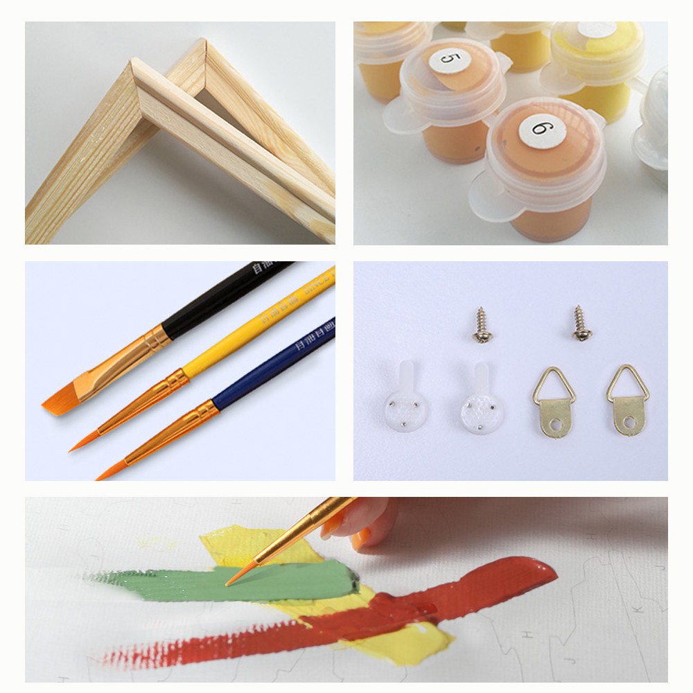 Tranh tô màu theo số sơn dầu số hóa Smile FMFP Đôi tình nhân tranh Sam Toft T41234