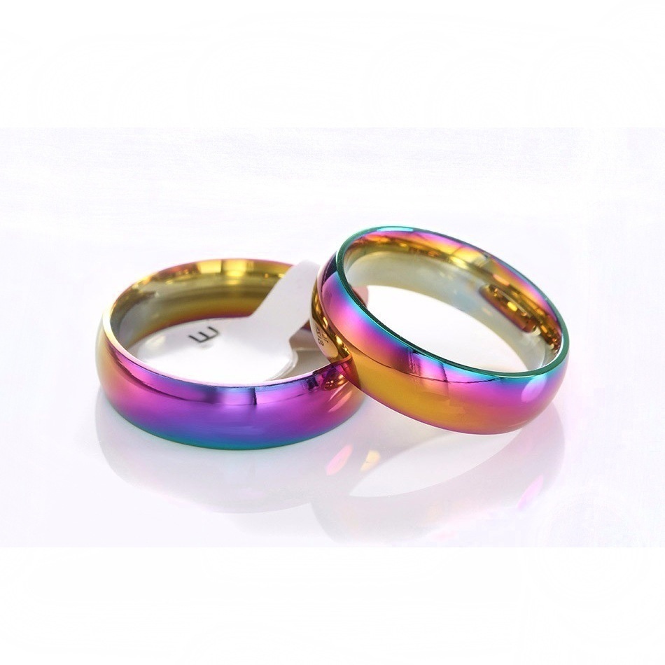 Nhẫn Cầu Vồng Bề Rộng 6mm Size 5-13