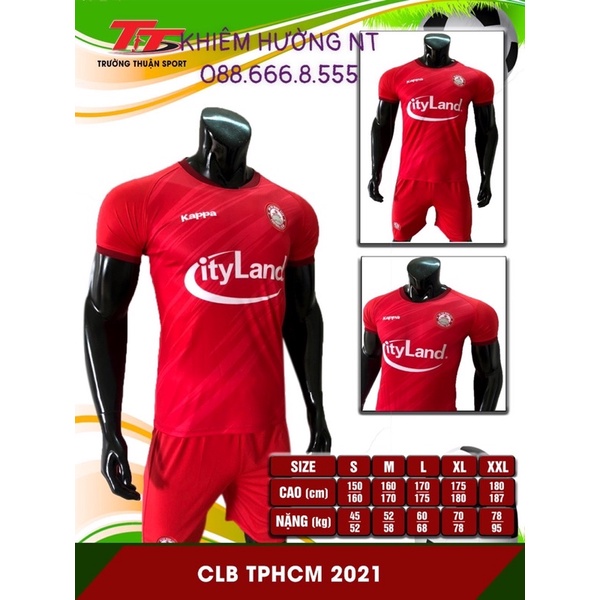 Áo Bóng Đá CLB Tp.Hồ Chí Minh (Đỏ) Sân Nhà,Sân Khách Mẫu Mới 2021-2022