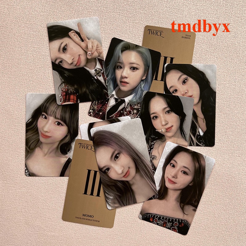Set 9 Thẻ Hình Các Thành Viên Nhóm Nhạc Kpop TWICE 4Th World Tour III IN SEOUL