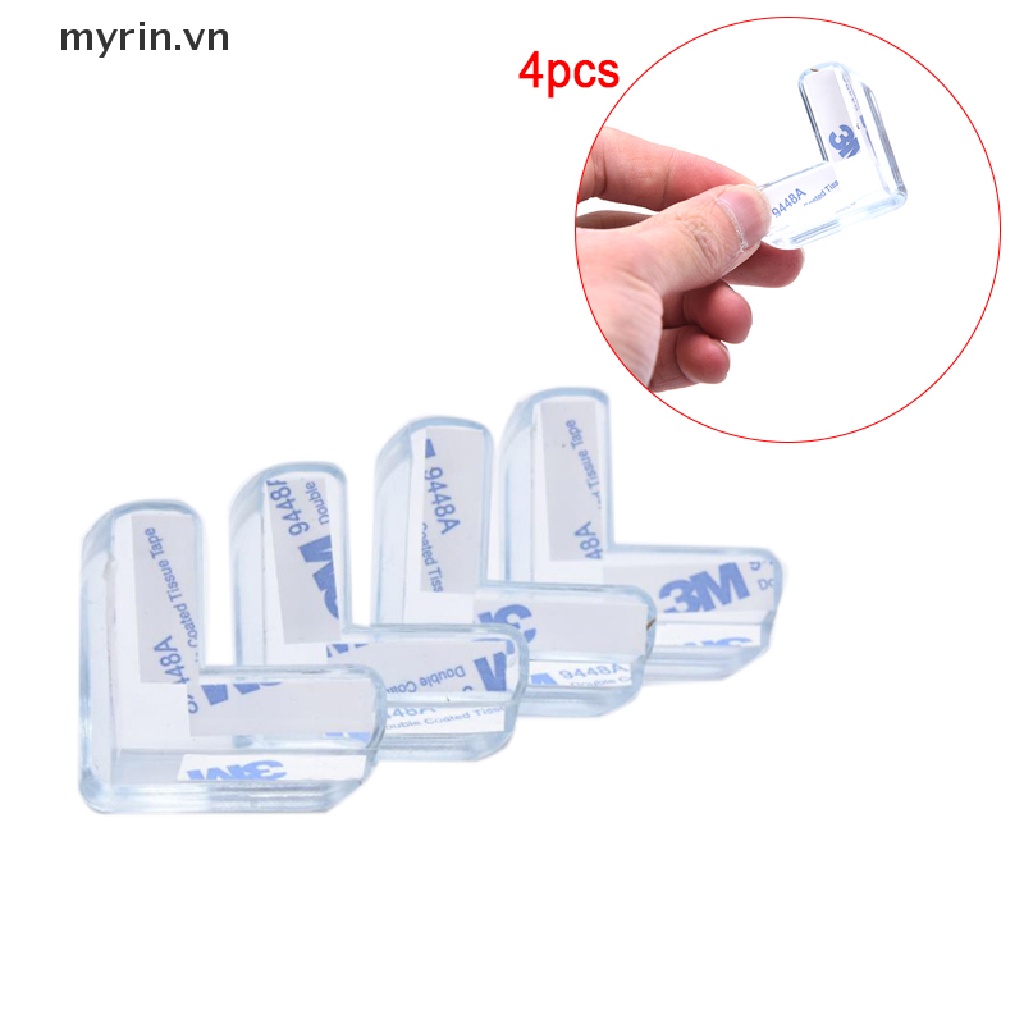 Set 4 Đệm Cao Su Trong Suốt Bọc Cạnh Bàn Nội Thất Bảo Vệ An Toàn Cho Bé