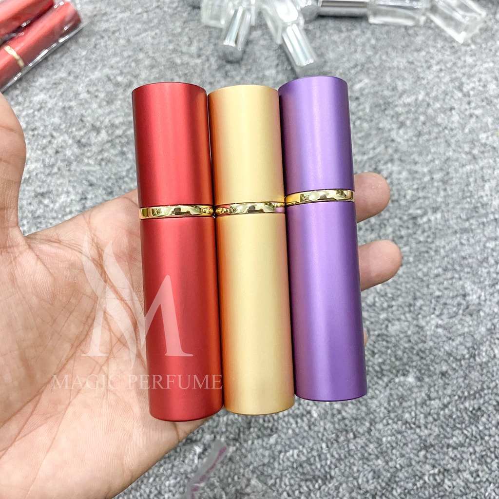 Chai lọ chiết nước hoa 10ml vỏ nhôm hai lớp, loại đẹp, kín không rò rỉ, chảy nước, dạng phun sương