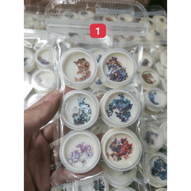Sét bướm ẩn 3D trang trí móng