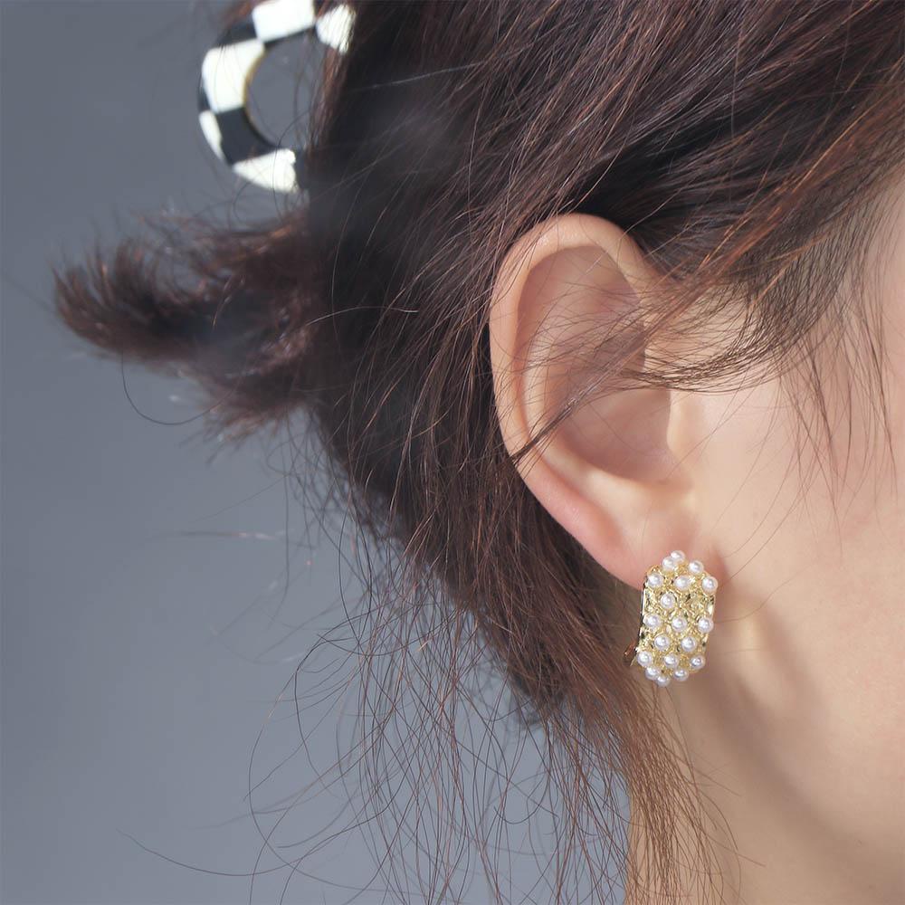 Bông Tai Hình Chữ C Phong Cách Hàn Quốc Thanh Lịch Cho Nữ