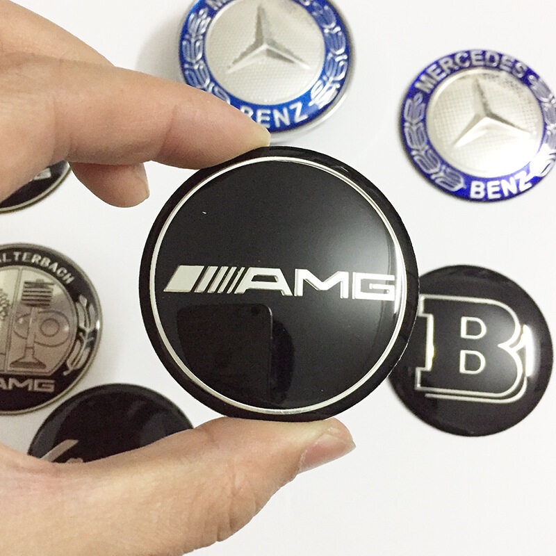 Miếng Dán logo 52mm Trang Trí Vô Lăng Xe Hơi Mercedes Benz C63 C180 E200 E300 C300 S200 S300 C300