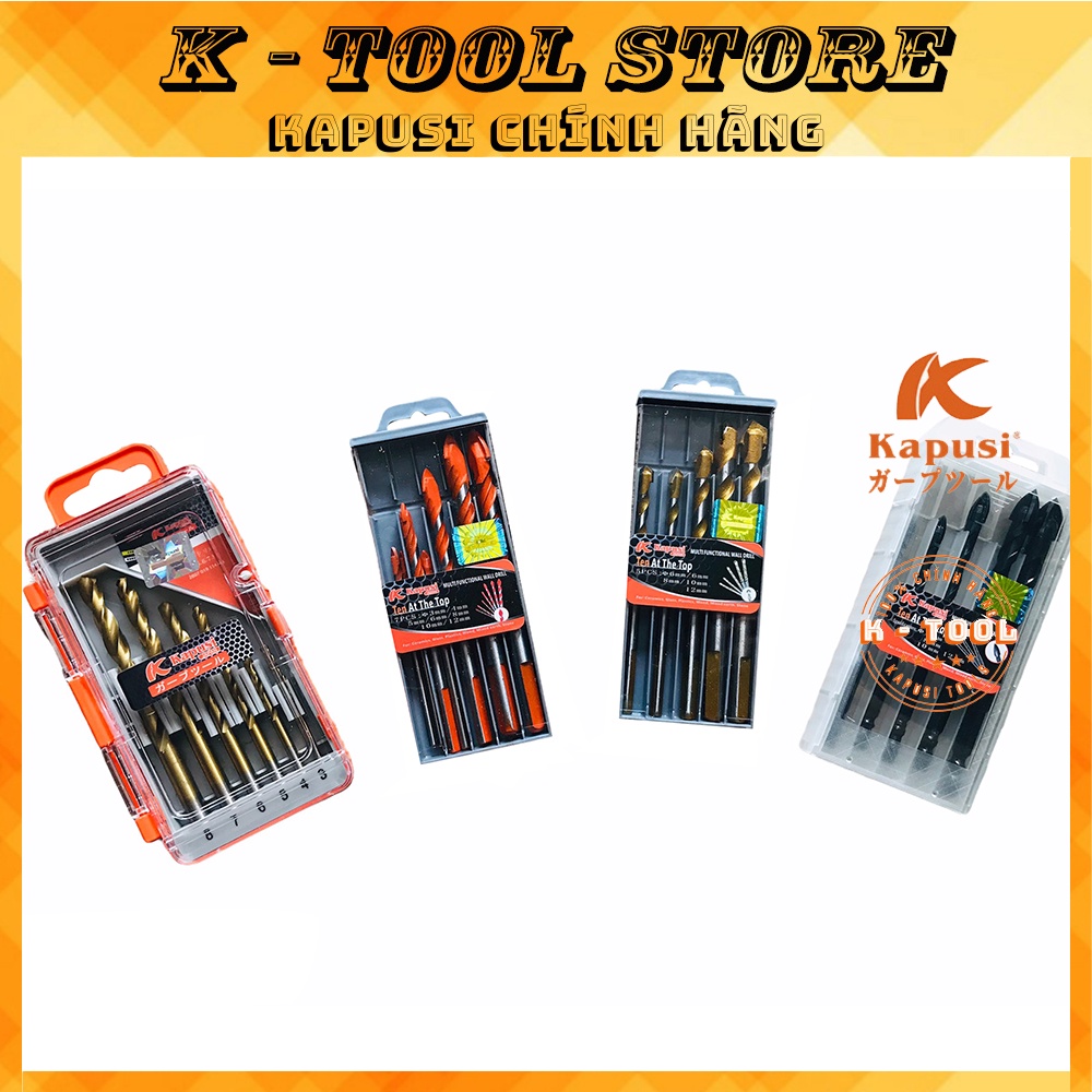 BỘ MŨI KHOAN ĐA NĂNG Chất Liệu Thép Titanium Khoan Gỗ, Nhựa, Sắt, Inox, Gạch men, Bê tông - Công nghệ Nhật Bản