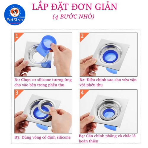 [ Sỉ LH ] Nắp Cống Ngăn Mùi Khử Mùi Nhà Vệ Sinh - Nắp Silicon