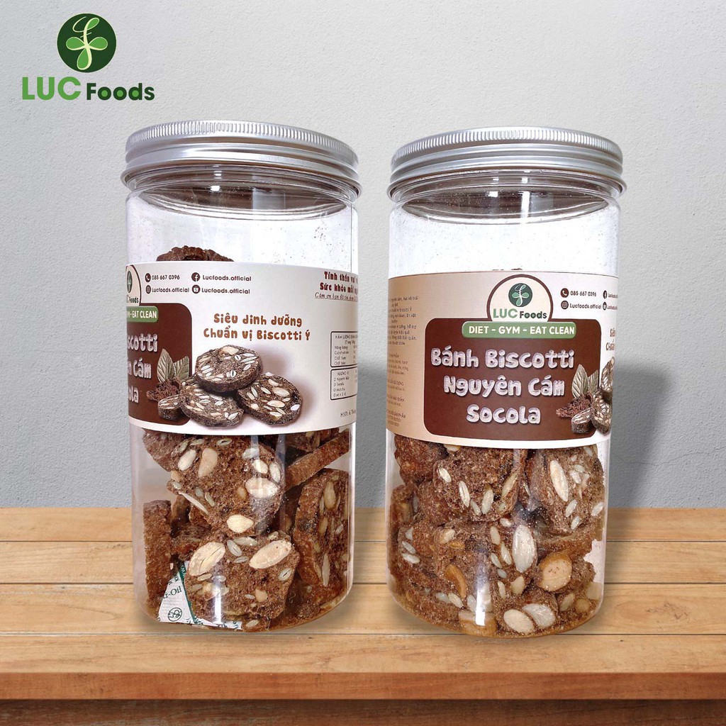 Bánh Biscotti Socola ăn kiêng Nguyên cám LUCfoods - Lành mạnh, Thơm ngon, Phù hợp Eat clean [100g-300g] | BigBuy360 - bigbuy360.vn
