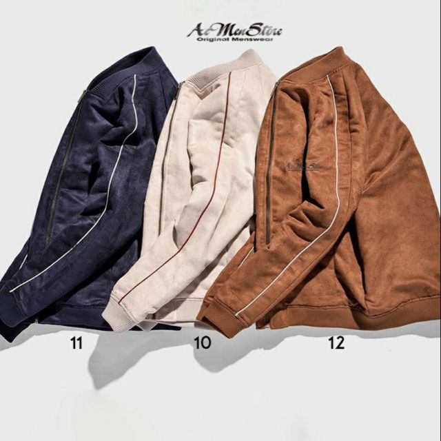 (Mẫu mới)-Áo Khoác Da lộn Bomber-Hàng cao cấp Routine,