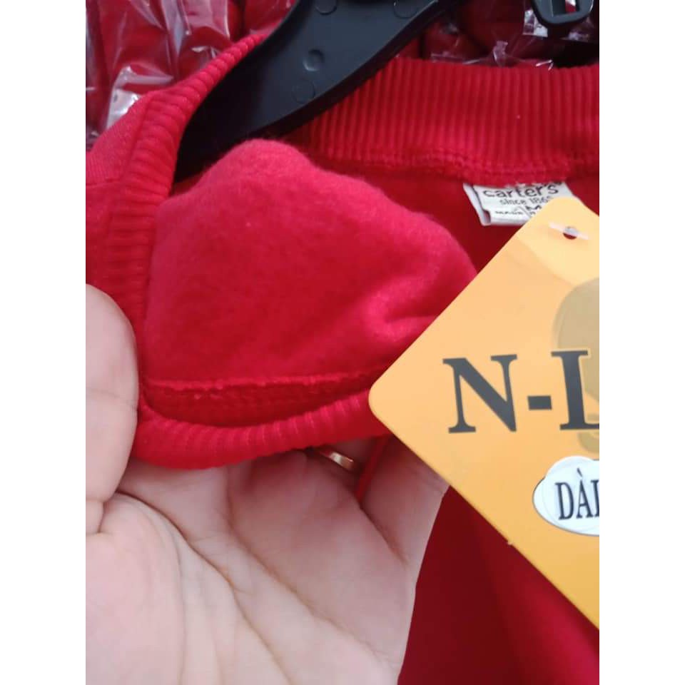 ÁO NỈ ĐÔI SWEATER MÀU ĐỎ, ÁO CẶP NAM NỮ IN THEO YÊU CẦU