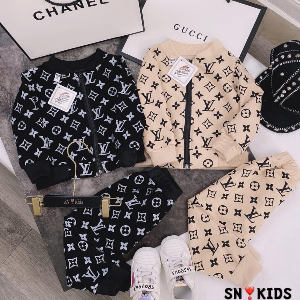 FREESHIP TỪ 50K_Set LV Chất Da Cá Cho Bé Trai, Bé Gái