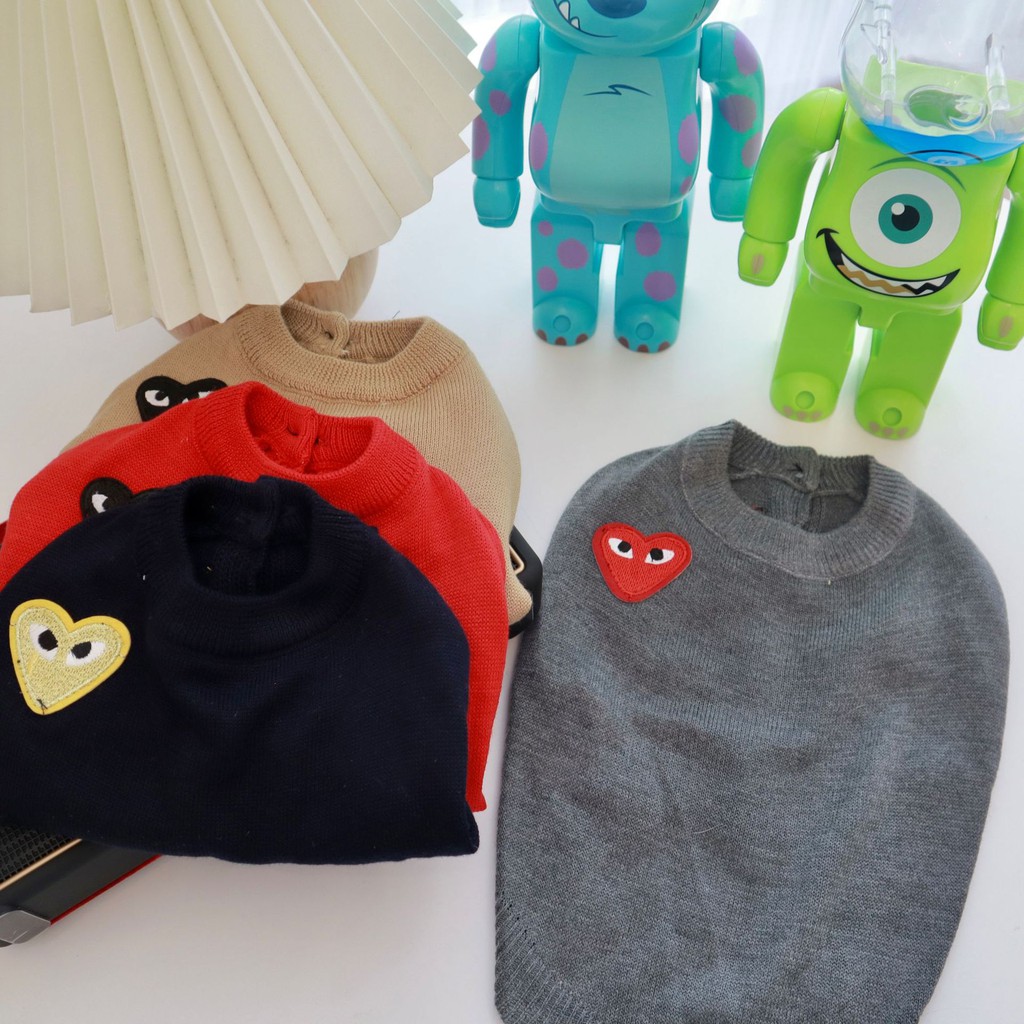 Áo khoác cardigan dệt kim thời trang thu đông xinh xắn dành cho thú cưng