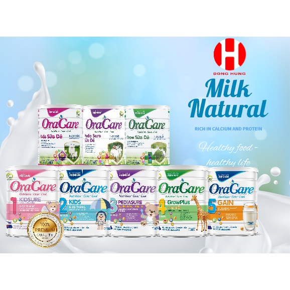 Sữa OraCare PEDIASURE SỮA DÊ-Sữa dinh dưỡng cho trẻ suy dinh dưỡng, thấp còi, biêng ăn-Sữa cho trẻ từ 1-15 tuổi lon 900g