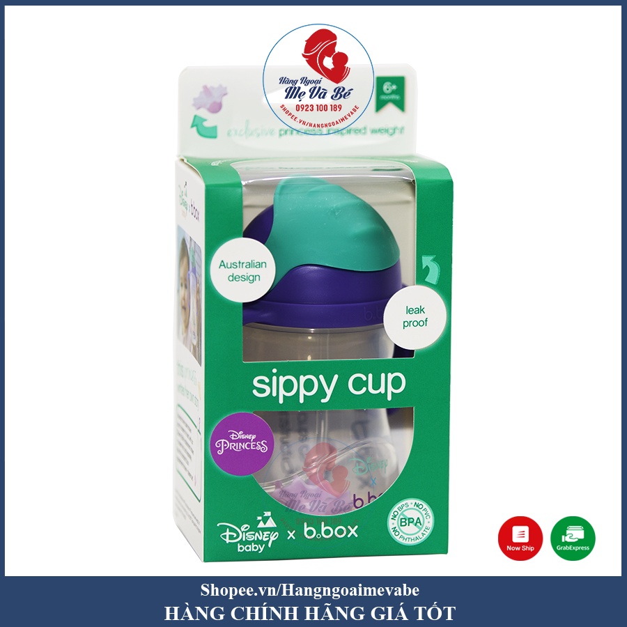 Bình tập uống nước BBox, bình tập uống nước cao cấp B.Box Sippy Cup Disney cho bé 6 tháng tuổi