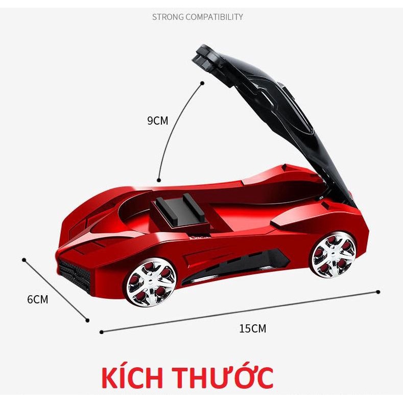 Giá đỡ điện thoại siêu xe thể thao kiêm bảng số điện thoại và nước hoa đa năng trang trí taplo sang chảnh