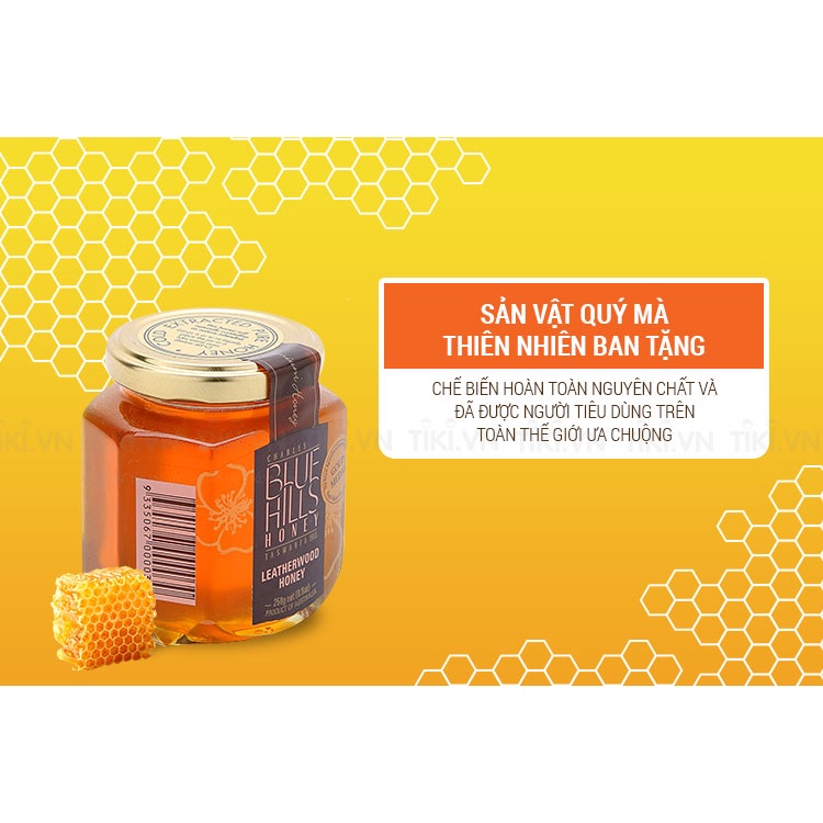 Mật Ong Leatherwood Blue Hills 250gr Rừng Tasmania Úc