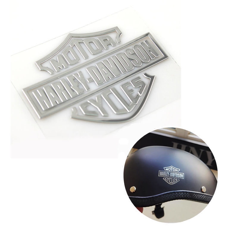 Nhãn dán hình logo thương hiệu Harley - Davidson bằng kim loại trang trí cá tính cho điện thoại máy tính và xe hơi