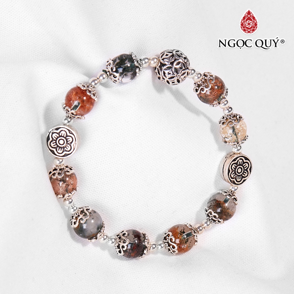 Vòng tay TA ưu linh đa sắc charm bạc - Ngọc Quý