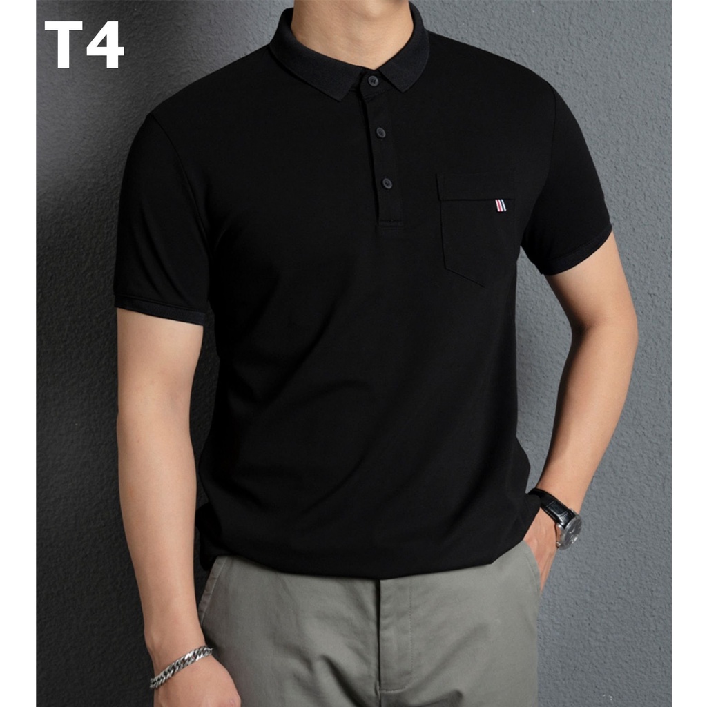 Áo thun cổ bẻ, áo polo nam ngắn tay vải CVC cao cấp nhiều màu, full size - KO FashionStore