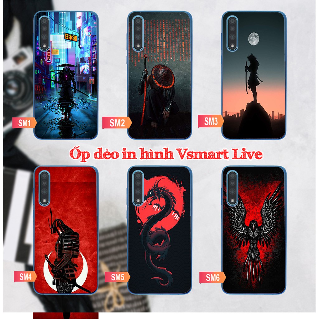 Ôp lưng Vsmart Aris/ Aris pro/ Joy 4/ Live 4/ Star 5/ Active 3/ Joy 2+/ joy 3 dẻo in hình samurai