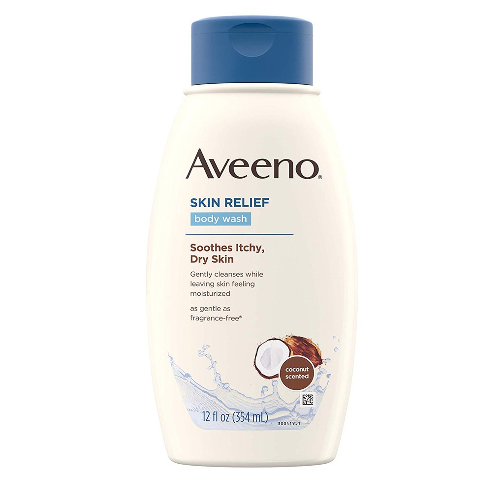 Sữa tắm cho da nhạy cảm Aveeno Skin Relief Gentle Scent Body Wash For Sensitive Skin Nourishing Coconut 354ml (Mỹ)